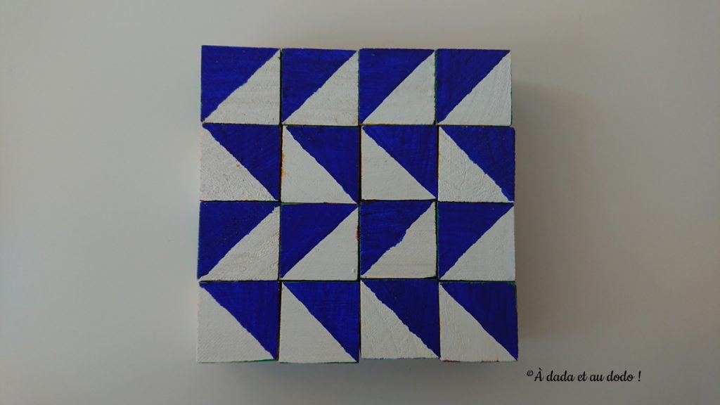 motif avec cubes de pavage